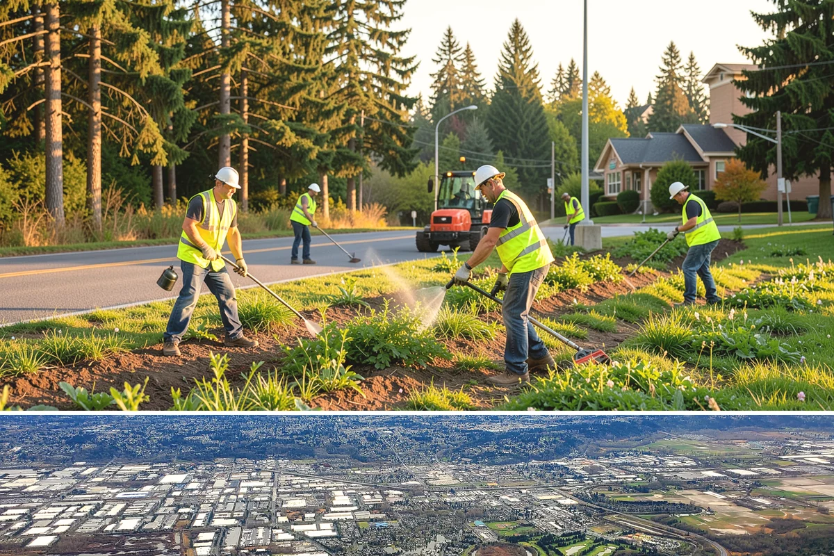 Dog Park Maintenance in Kent, King County, WA - Surfacing and drainage work intensifies through the wet season, while waste service stays constant year-round.