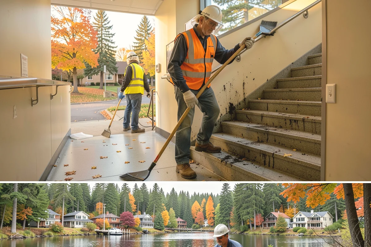 Dog Park Maintenance in La Conner, Skagit County, WA - Surfacing and drainage work intensifies through the wet season, while waste service stays constant year-round.