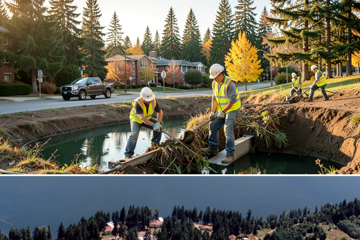 Dog Park Maintenance in Lakewood, Pierce County, WA - Surfacing and drainage work intensifies through the wet season, while waste service stays constant year-round.