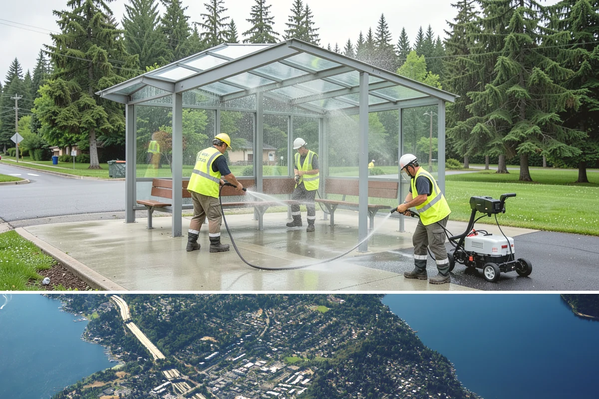 Dog Park Maintenance in Mercer Island, King County, WA - Surfacing and drainage work intensifies through the wet season, while waste service stays constant year-round.