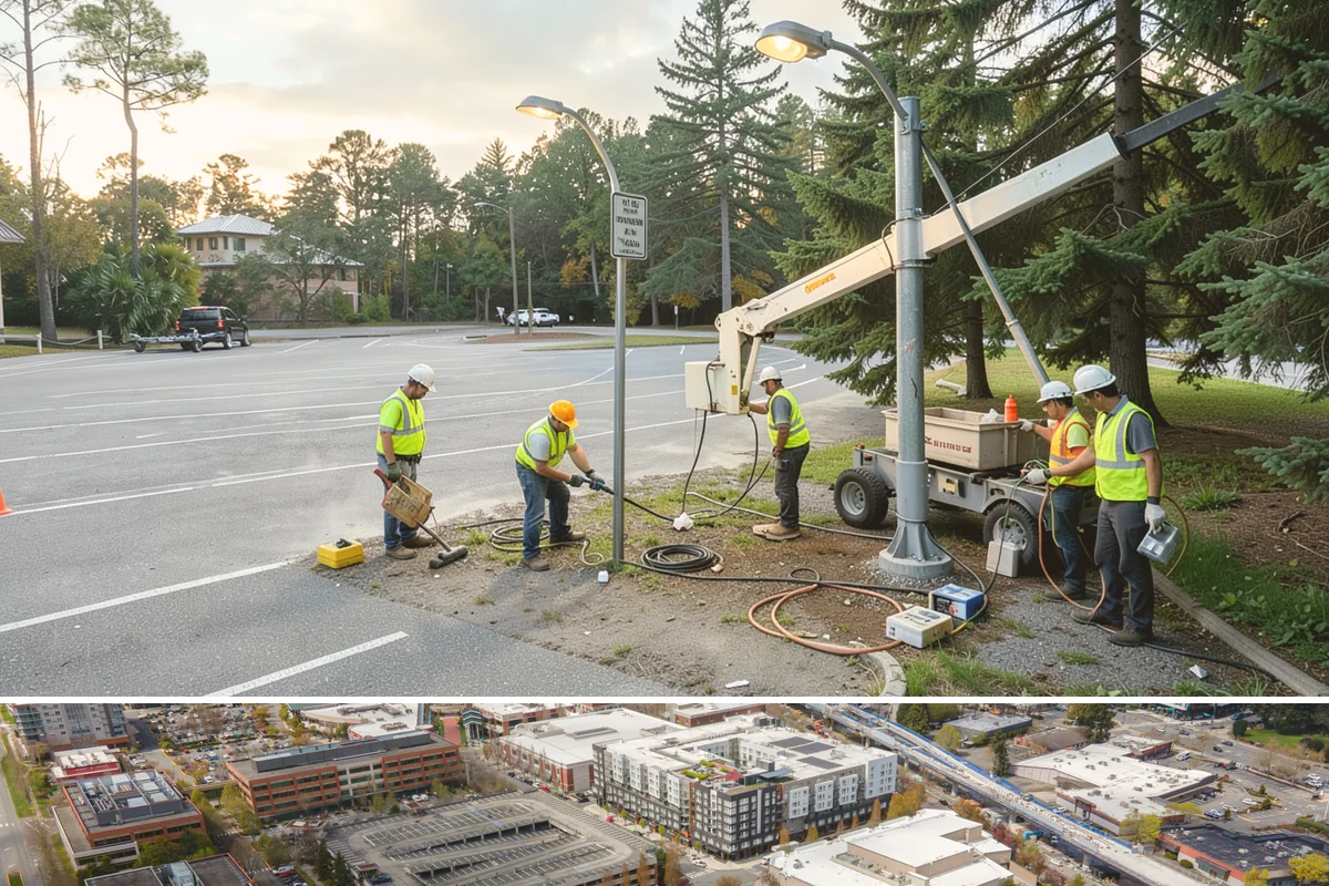 Dog Park Maintenance in Redmond, King County, WA - Surfacing and drainage work intensifies through the wet season, while waste service stays constant year-round.