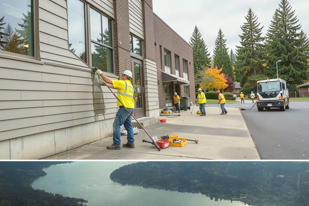 Dog Park Maintenance in Sammamish, King County, WA - Surfacing and drainage work intensifies through the wet season, while waste service stays constant year-round.