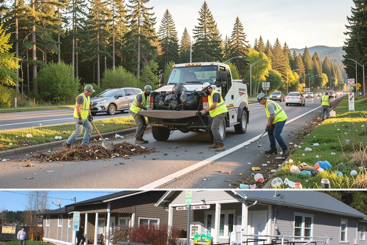 Dog Park Maintenance in South Prairie, Pierce County, WA - Surfacing and drainage work intensifies through the wet season, while waste service stays constant year-round.