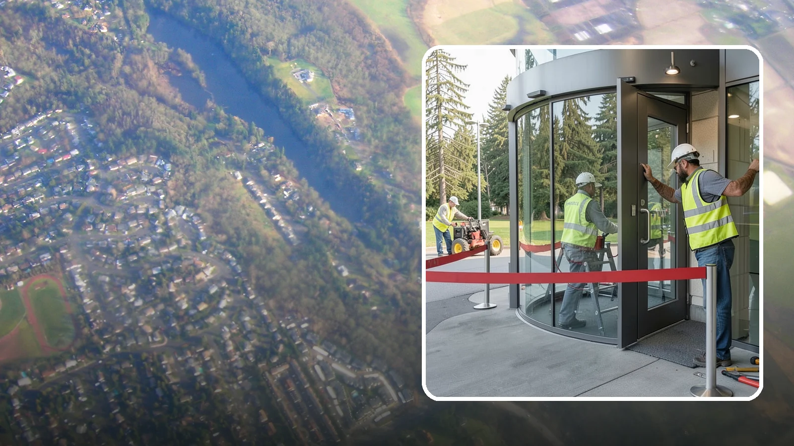 Door Repairs in Algona, King County, WA - Repair of exterior doors and hardware to maintain secure, accessible entrances at public buildings.