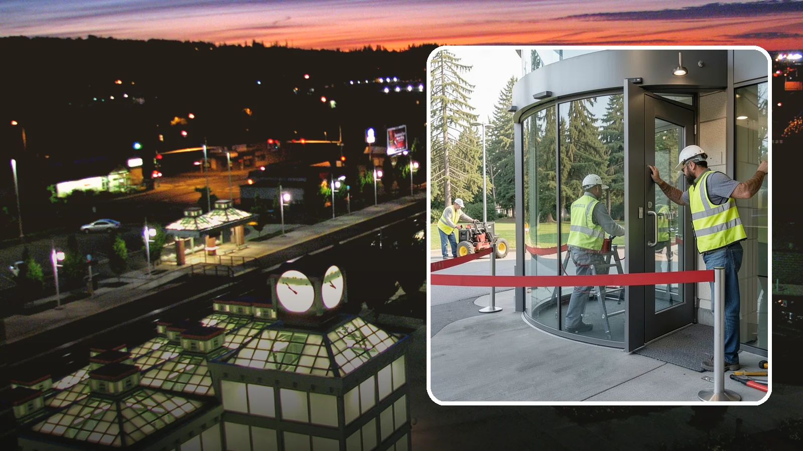 Door Repairs in Auburn, King County, WA - Repair of exterior doors and hardware to maintain secure, accessible entrances at public buildings.