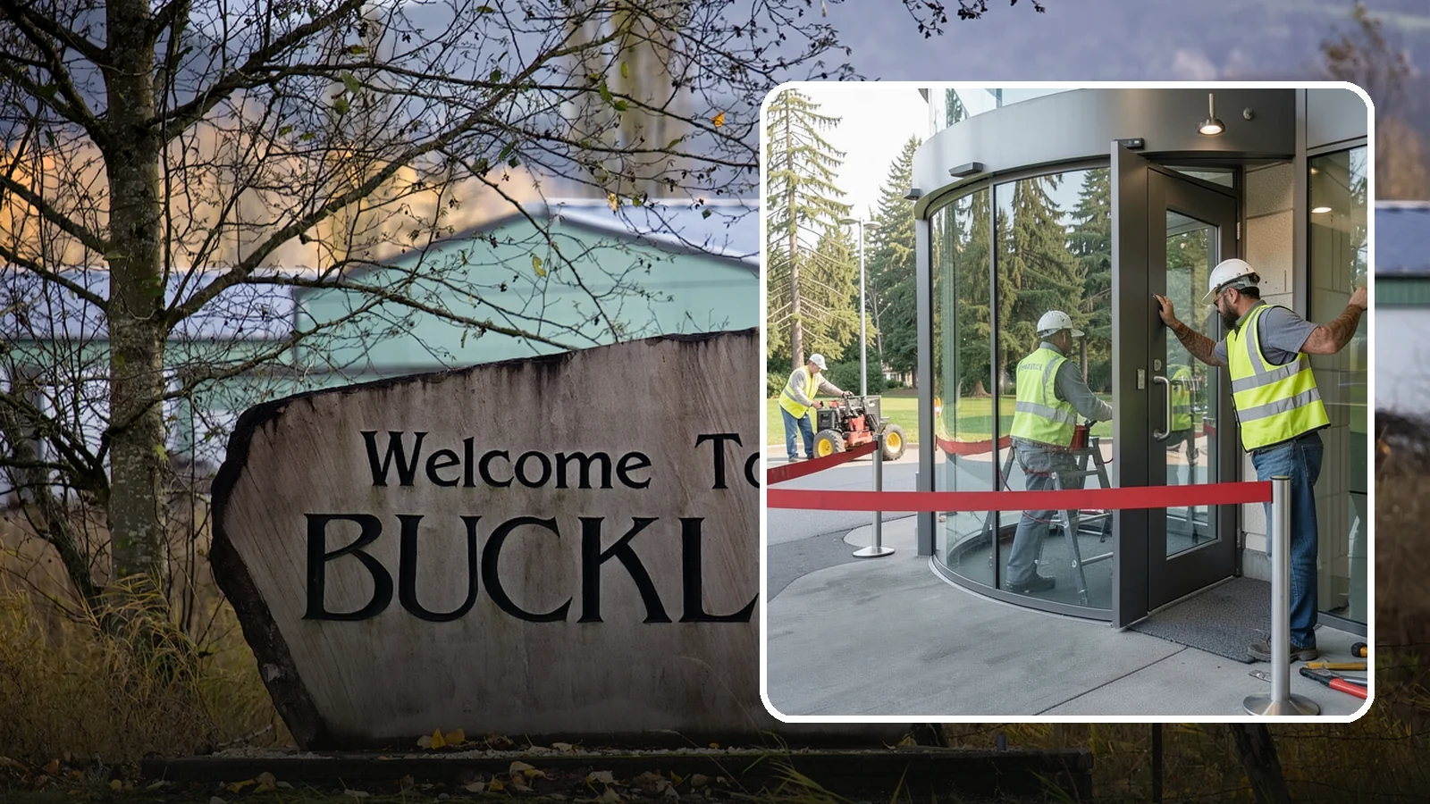Door Repairs in Buckley, Pierce County, WA - Repair of exterior doors and hardware to maintain secure, accessible entrances at public buildings.