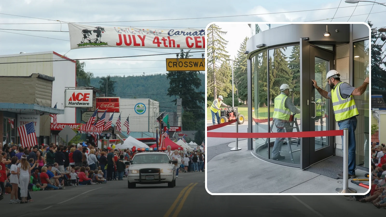 Door Repairs in Carnation, King County, WA - Repair of exterior doors and hardware to maintain secure, accessible entrances at public buildings.
