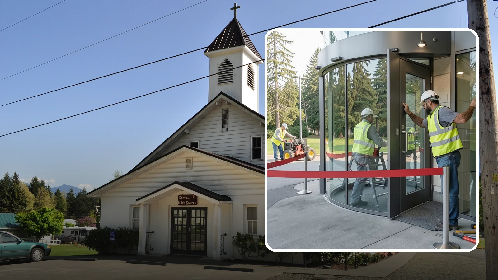 Door Repairs in Concrete, Skagit County, WA - Repair of exterior doors and hardware to maintain secure, accessible entrances at public buildings.