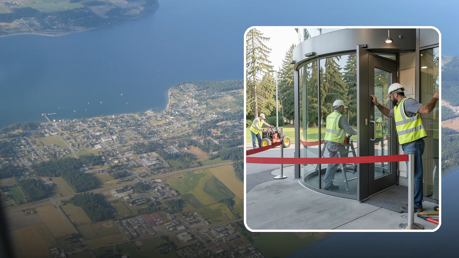 Door Repairs in Coupeville, Island County, WA - Repair of exterior doors and hardware to maintain secure, accessible entrances at public buildings.