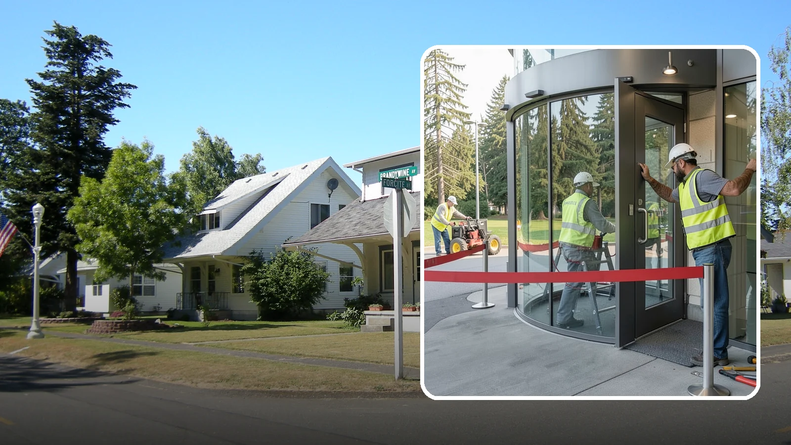 Door Repairs in DuPont, Pierce County, WA - Repair of exterior doors and hardware to maintain secure, accessible entrances at public buildings.