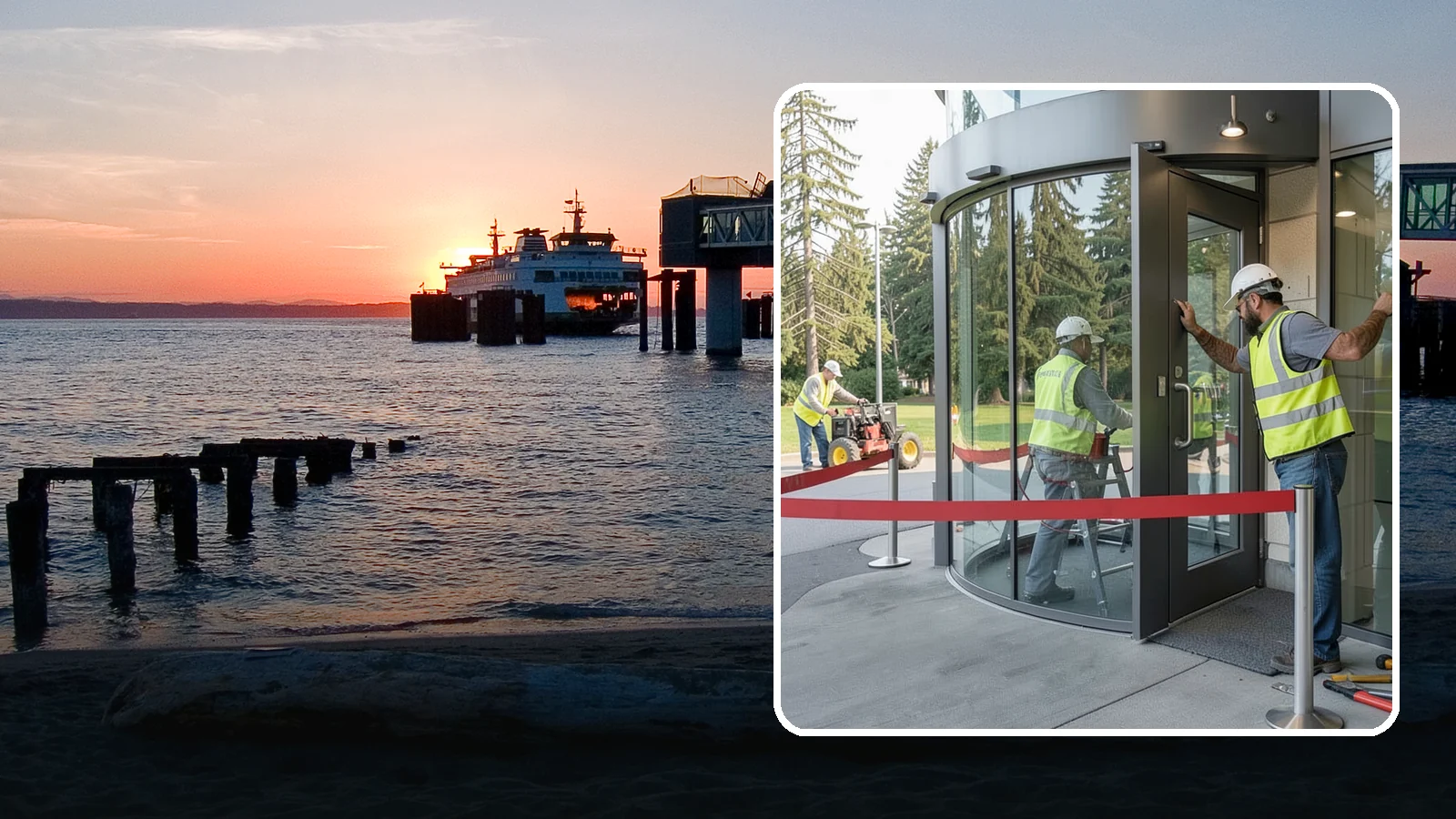 Door Repairs in Edmonds, Snohomish County, WA - Repair of exterior doors and hardware to maintain secure, accessible entrances at public buildings.