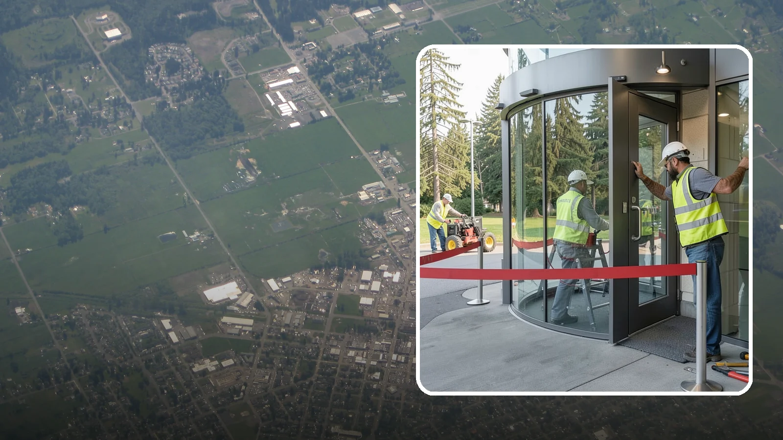 Door Repairs in Enumclaw, King County, WA - Repair of exterior doors and hardware to maintain secure, accessible entrances at public buildings.