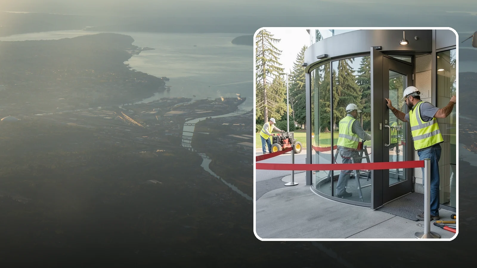 Door Repairs in Fife, Pierce County, WA - Repair of exterior doors and hardware to maintain secure, accessible entrances at public buildings.