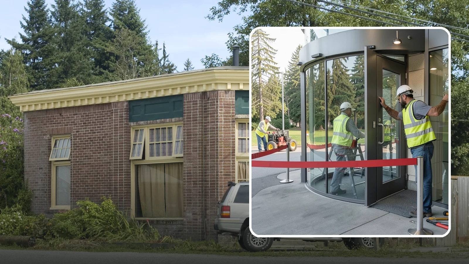 Door Repairs in Hamilton, Skagit County, WA - Repair of exterior doors and hardware to maintain secure, accessible entrances at public buildings.