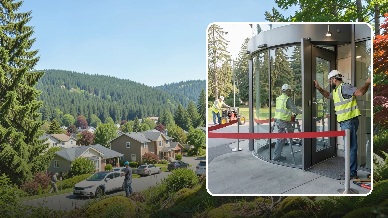 Door Repairs in Index, Snohomish County, WA - Repair of exterior doors and hardware to maintain secure, accessible entrances at public buildings.