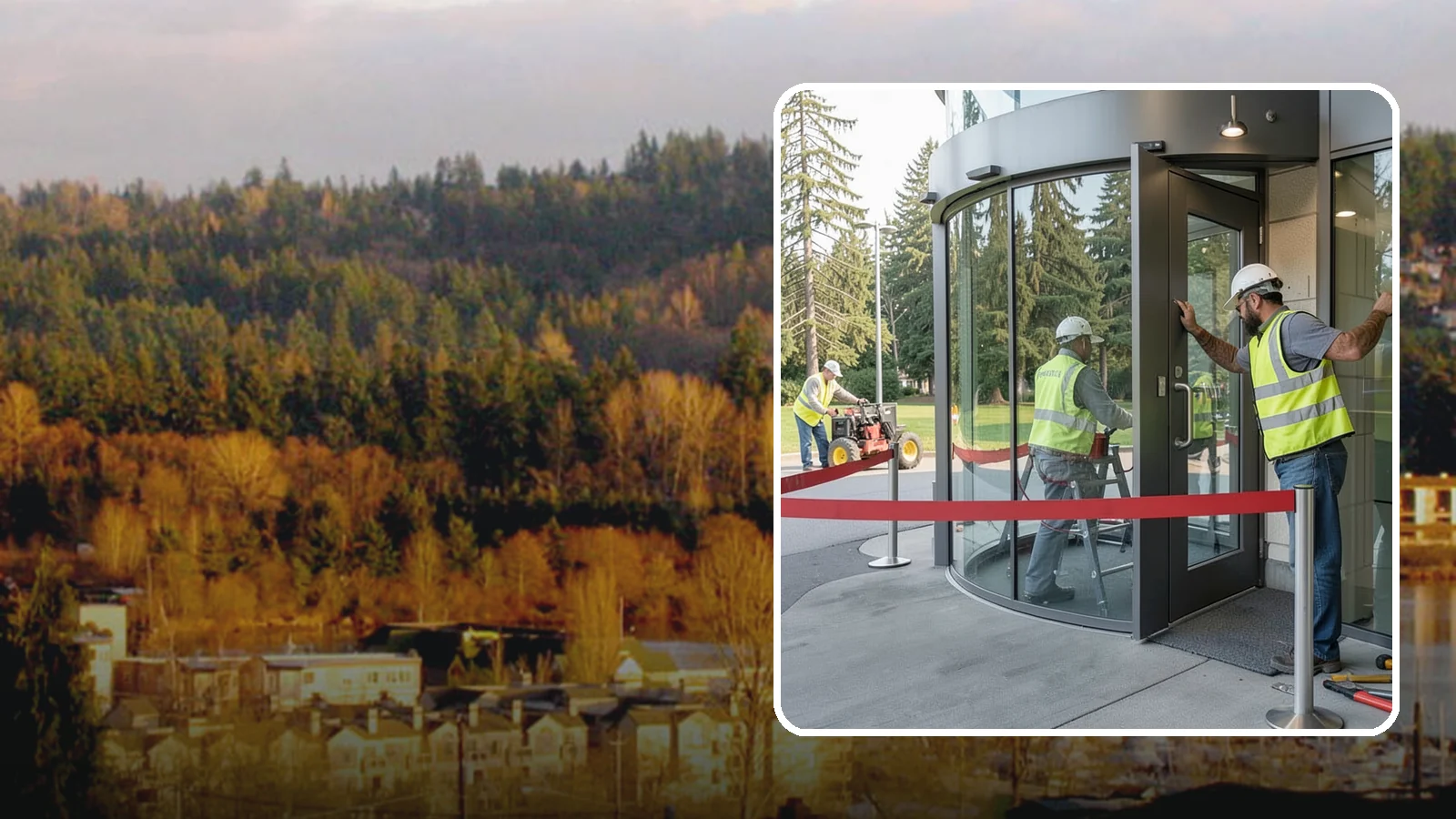 Door Repairs in Kenmore, King County, WA - Repair of exterior doors and hardware to maintain secure, accessible entrances at public buildings.