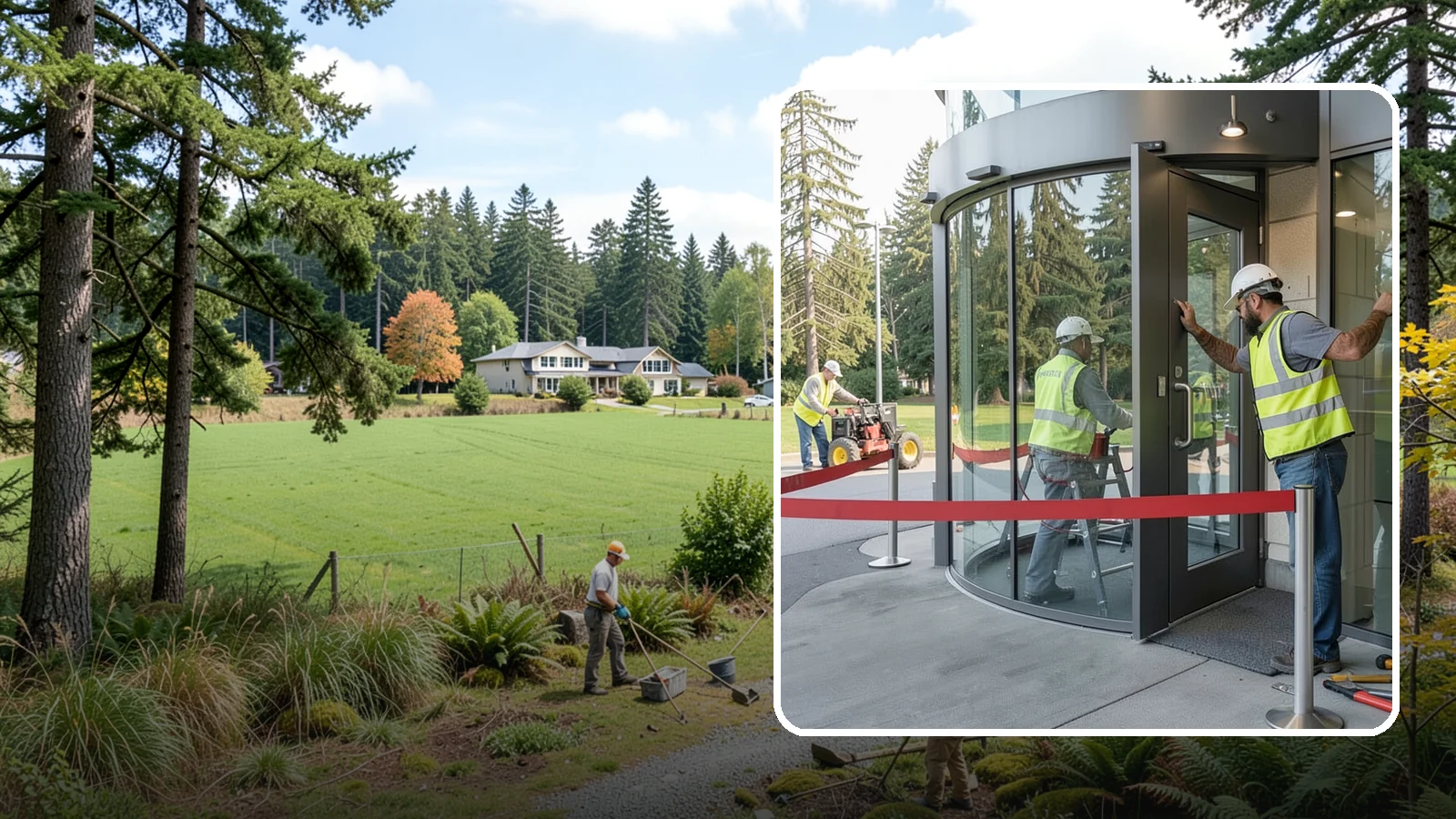 Door Repairs in Lyman, Skagit County, WA - Repair of exterior doors and hardware to maintain secure, accessible entrances at public buildings.