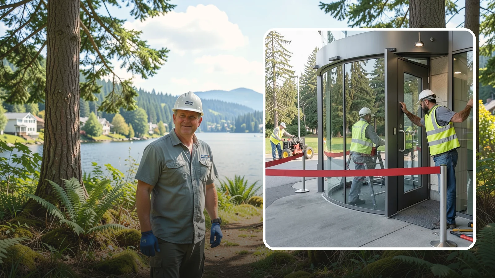 Door Repairs in Milton, King County, WA - Repair of exterior doors and hardware to maintain secure, accessible entrances at public buildings.
