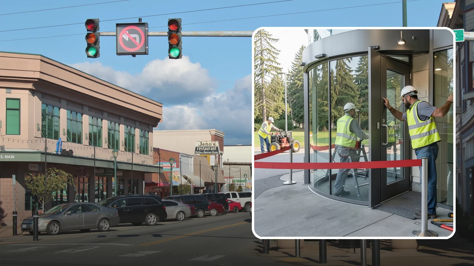 Door Repairs in Monroe, Snohomish County, WA - Repair of exterior doors and hardware to maintain secure, accessible entrances at public buildings.