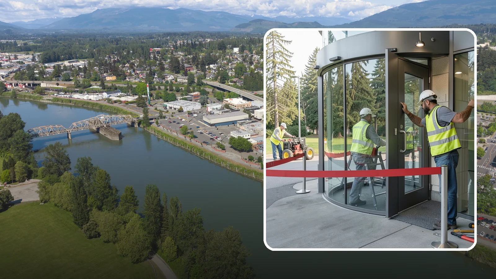 Door Repairs in Mount Vernon, Skagit County, WA - Repair of exterior doors and hardware to maintain secure, accessible entrances at public buildings.