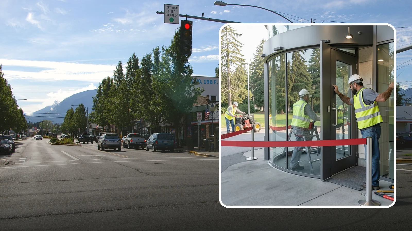 Door Repairs in North Bend, King County, WA - Repair of exterior doors and hardware to maintain secure, accessible entrances at public buildings.