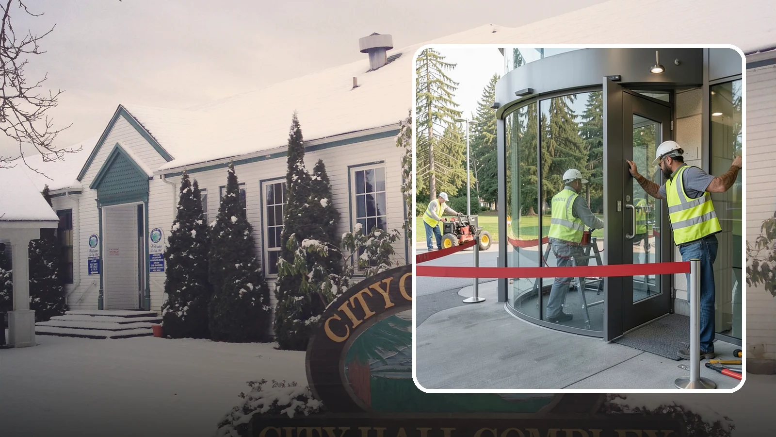 Door Repairs in Pacific, King County, WA - Repair of exterior doors and hardware to maintain secure, accessible entrances at public buildings.