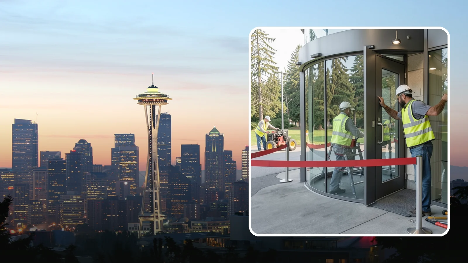 Door Repairs in Seattle, King County, WA - Repair of exterior doors and hardware to maintain secure, accessible entrances at public buildings.