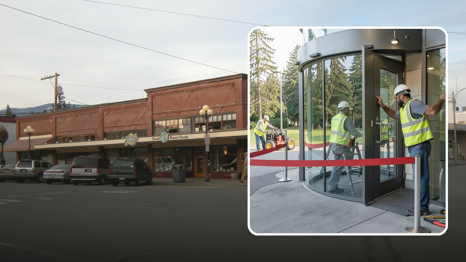 Door Repairs in Sedro-Woolley, Skagit County, WA - Repair of exterior doors and hardware to maintain secure, accessible entrances at public buildings.
