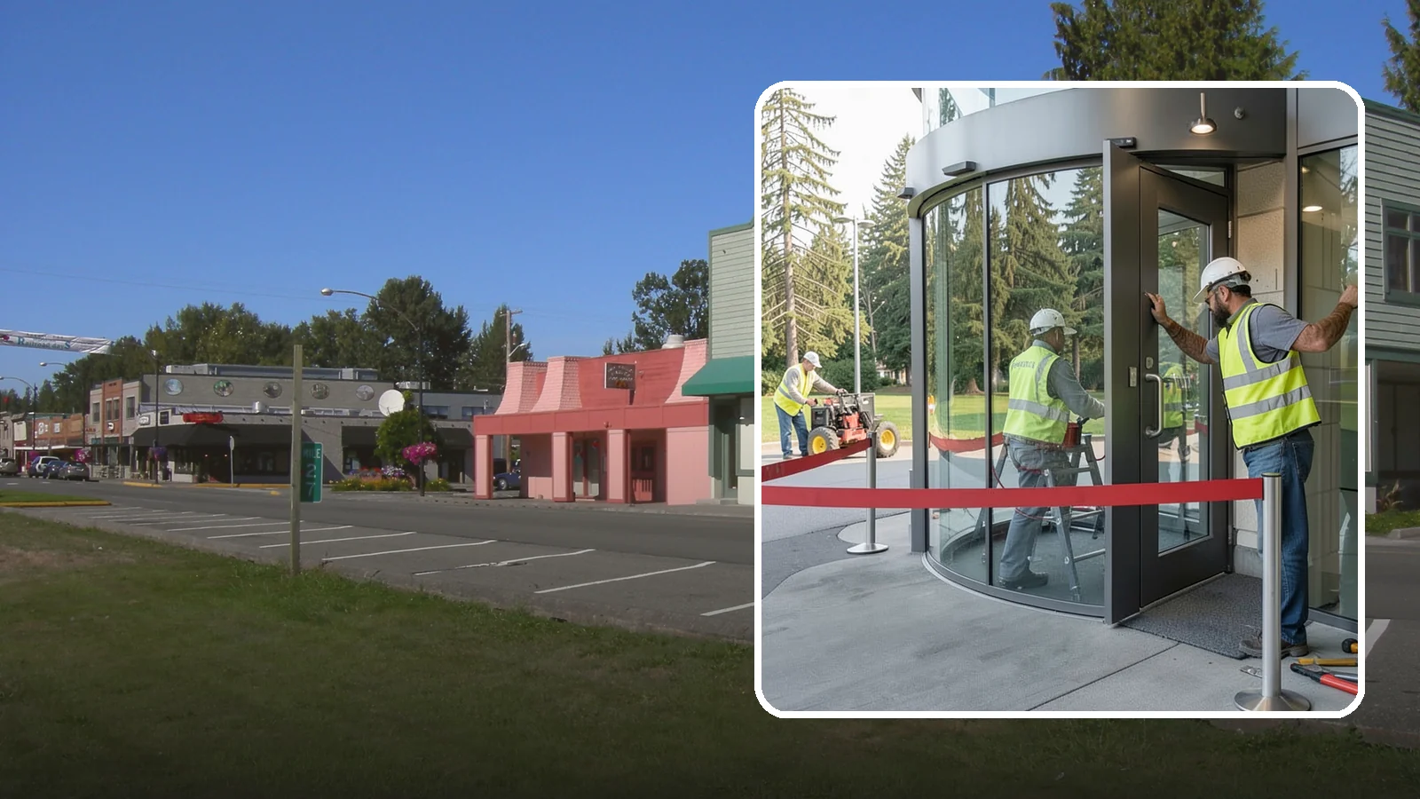Door Repairs in Snoqualmie, King County, WA - Repair of exterior doors and hardware to maintain secure, accessible entrances at public buildings.