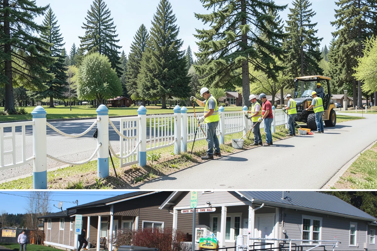 Door Repairs in South Prairie, Pierce County, WA - Door repairs are performed year-round, with weatherstripping renewal valuable before the cold, wet season.