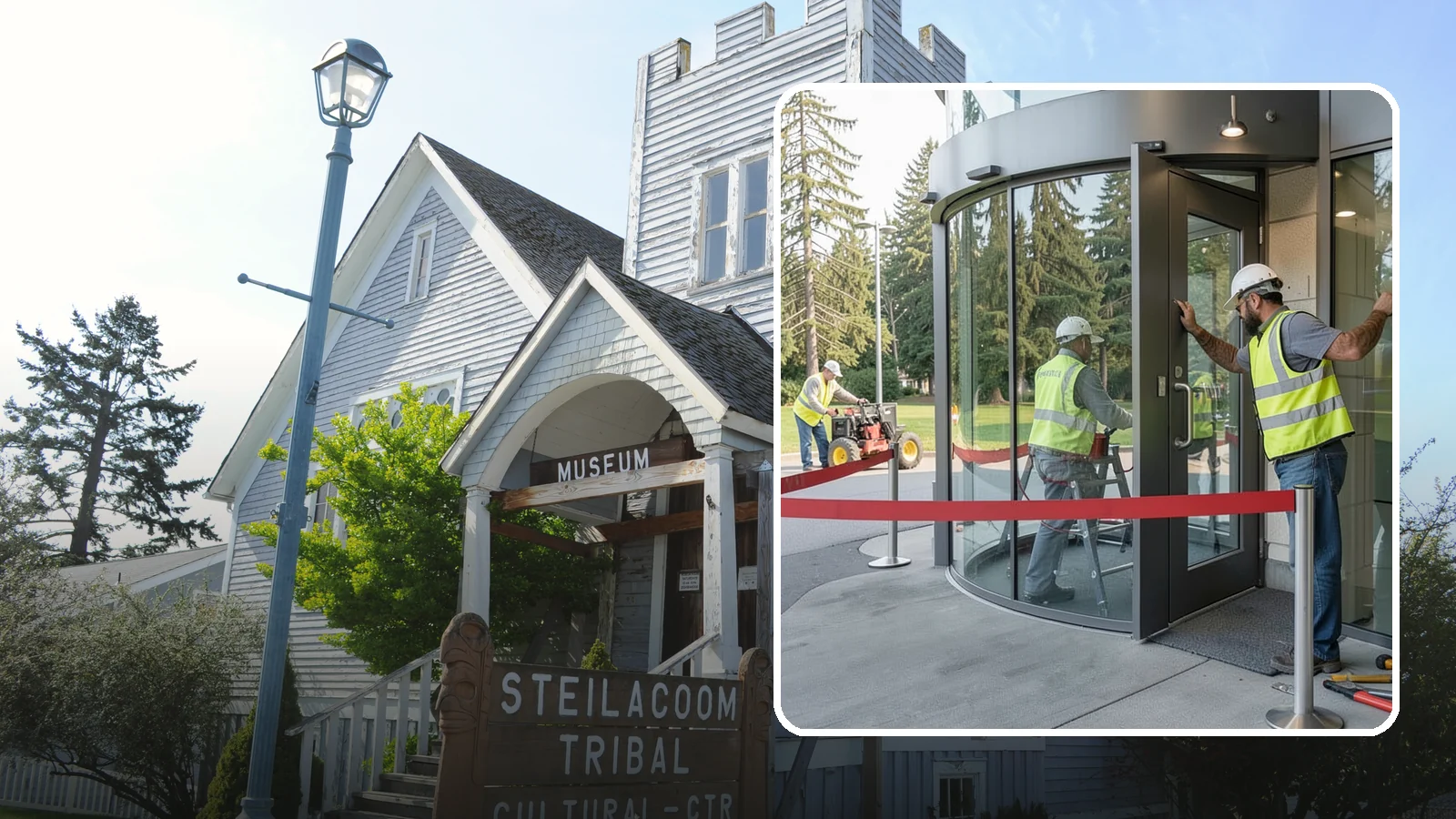 Door Repairs in Steilacoom, Pierce County, WA - Repair of exterior doors and hardware to maintain secure, accessible entrances at public buildings.