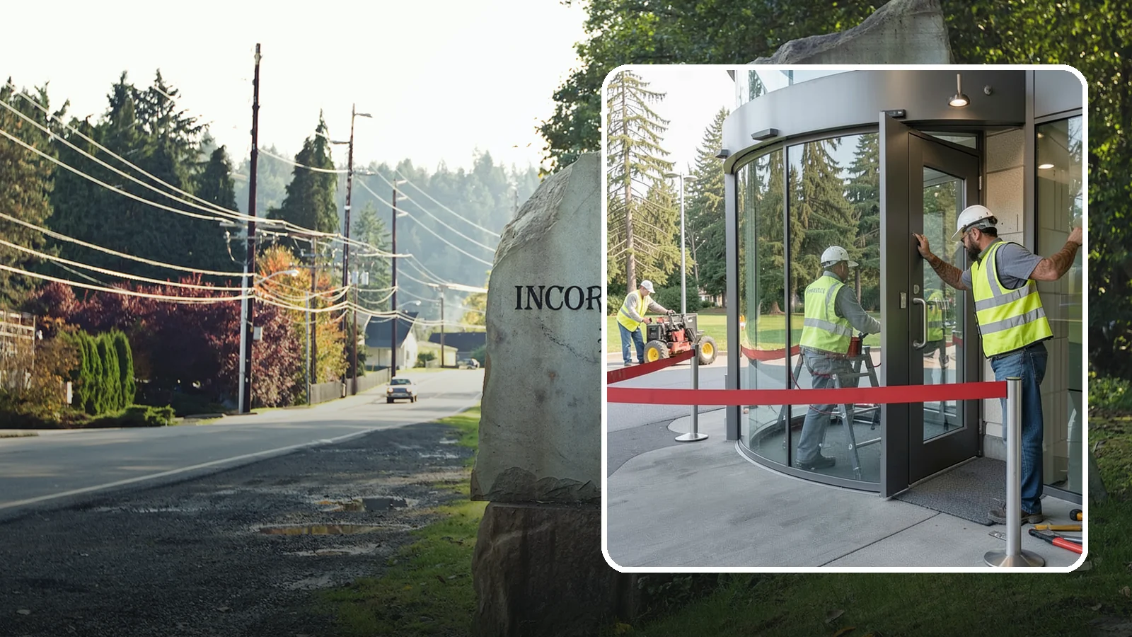 Door Repairs in Wilkeson, Pierce County, WA - Repair of exterior doors and hardware to maintain secure, accessible entrances at public buildings.