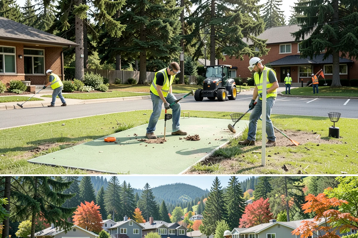 Drainage Improvements in Fircrest, Pierce County, WA - Drainage construction is scheduled in the dry season to manage excavation and erosion, with completion targeted before the fall...
