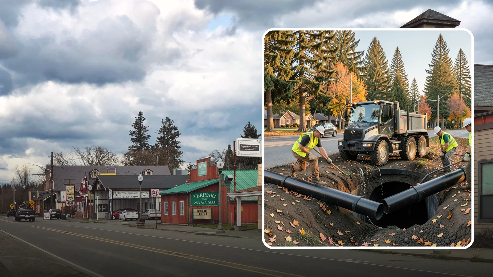 Drainage Improvements in Roy, Pierce County, WA - Drainage improvement projects that correct chronic flooding and water-management deficiencies on public property.