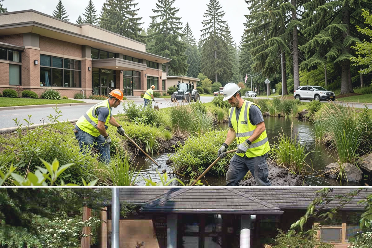 Drainage Improvements in Yarrow Point, King County, WA - Drainage construction is scheduled in the dry season to manage excavation and erosion, with completion targeted before the fall...