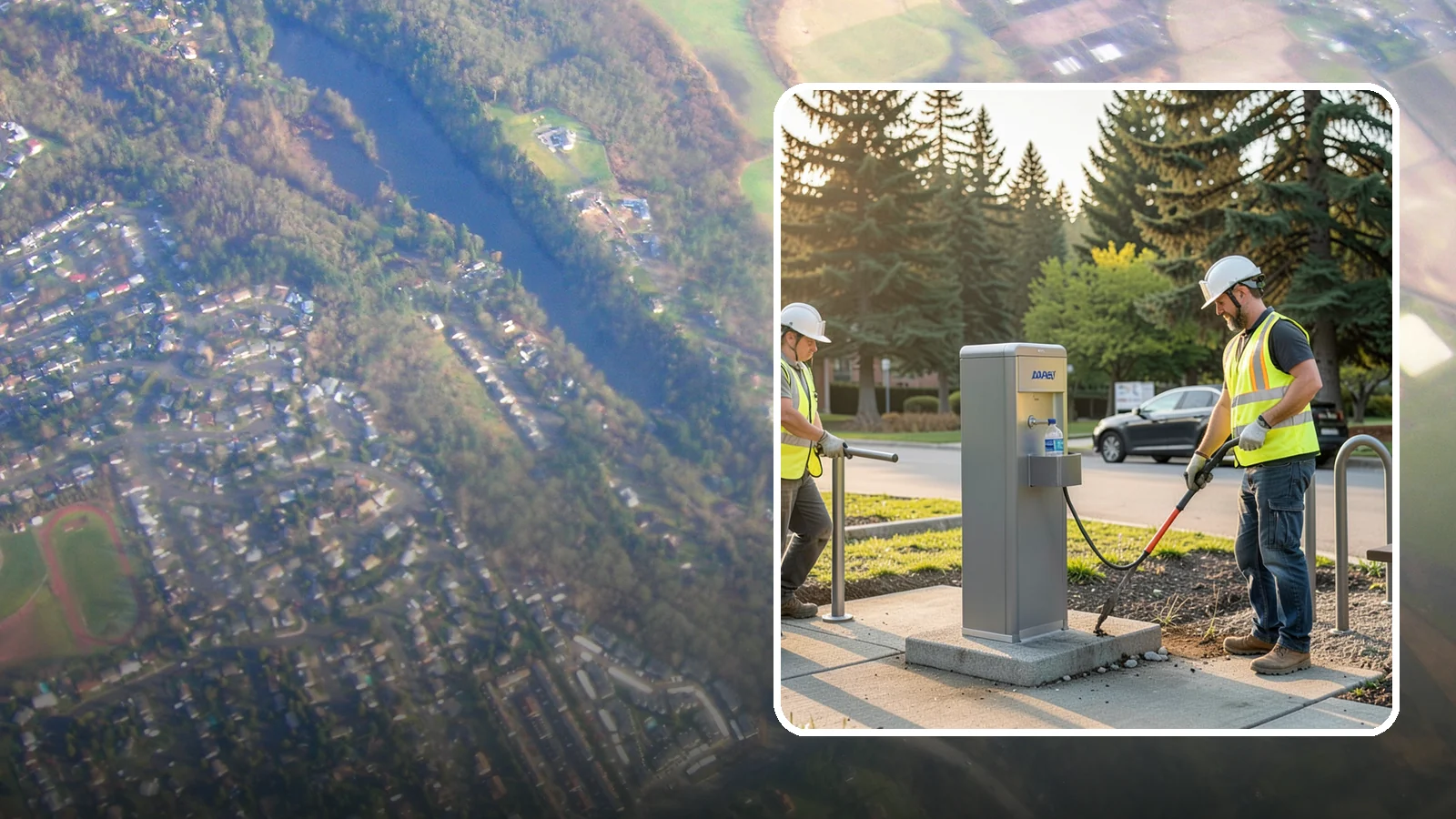 Drinking Fountain Installation in Algona, King County, WA - We install ADA-accessible drinking fountains with bottle fillers and, where needed, freeze protection.