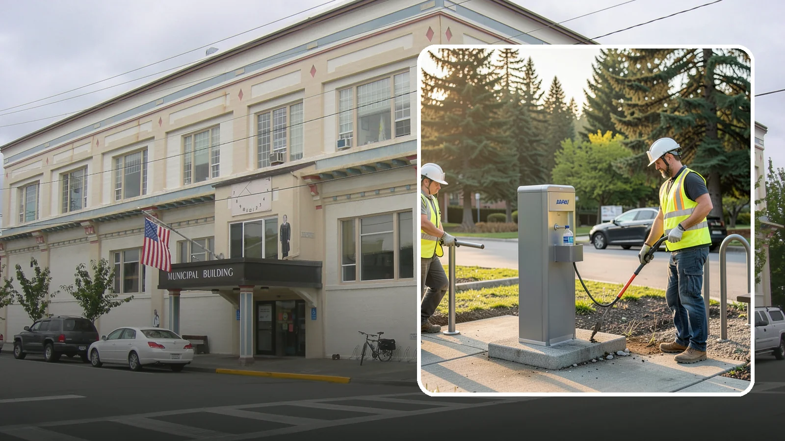 Drinking Fountain Installation in Anacortes, Skagit County, WA - We install ADA-accessible drinking fountains with bottle fillers and, where needed, freeze protection.