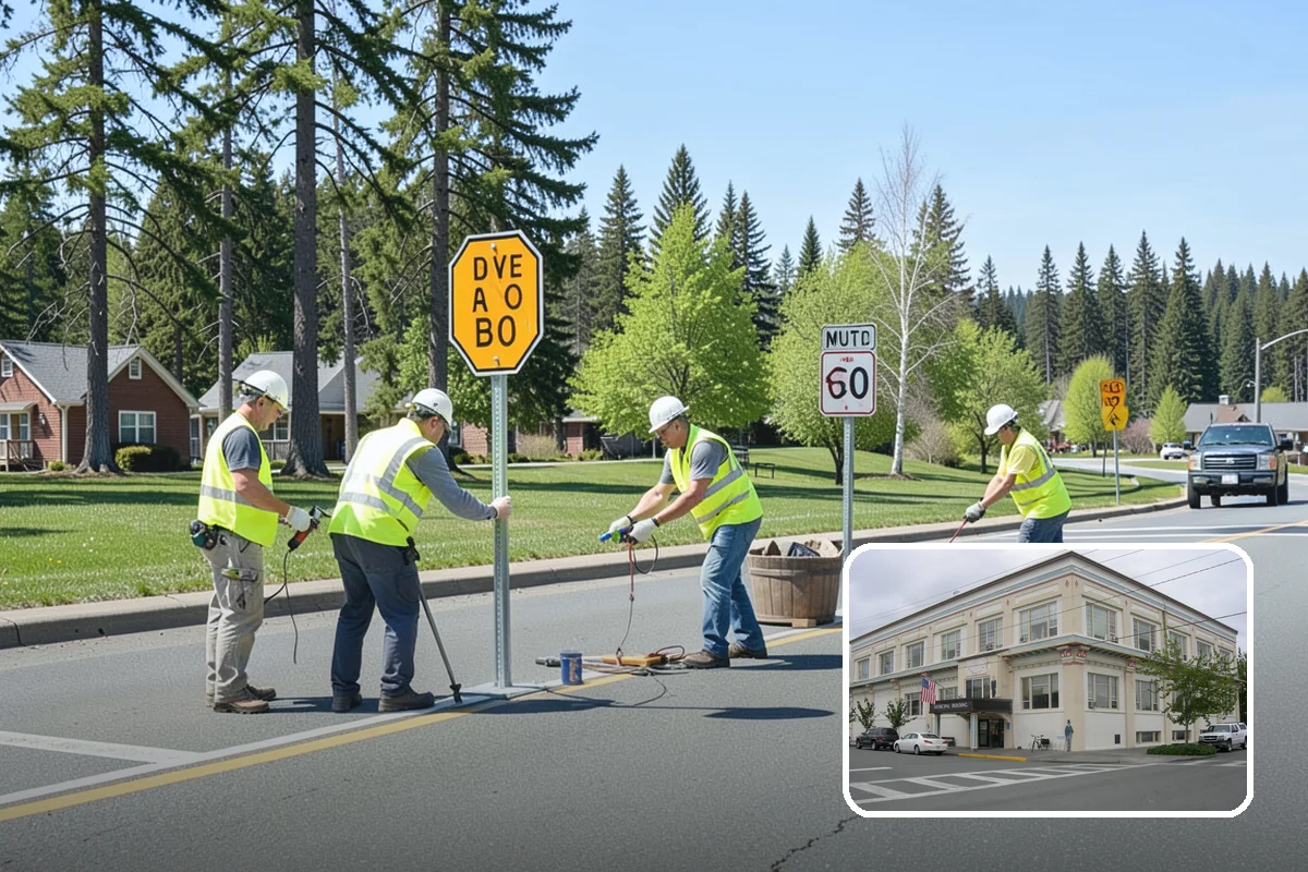 Drinking Fountain Installation in Anacortes, Skagit County, WA - ADA hi-lo and bottle-filler compliance for public access