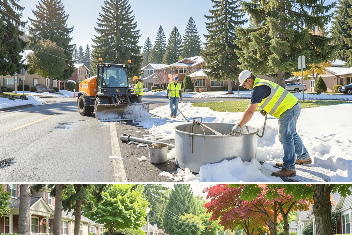 Drinking Fountain Installation in Beaux Arts Village, King County, WA - Supply-line and pad work is best performed in drier months, and freeze-protection details are prioritized before the winter...