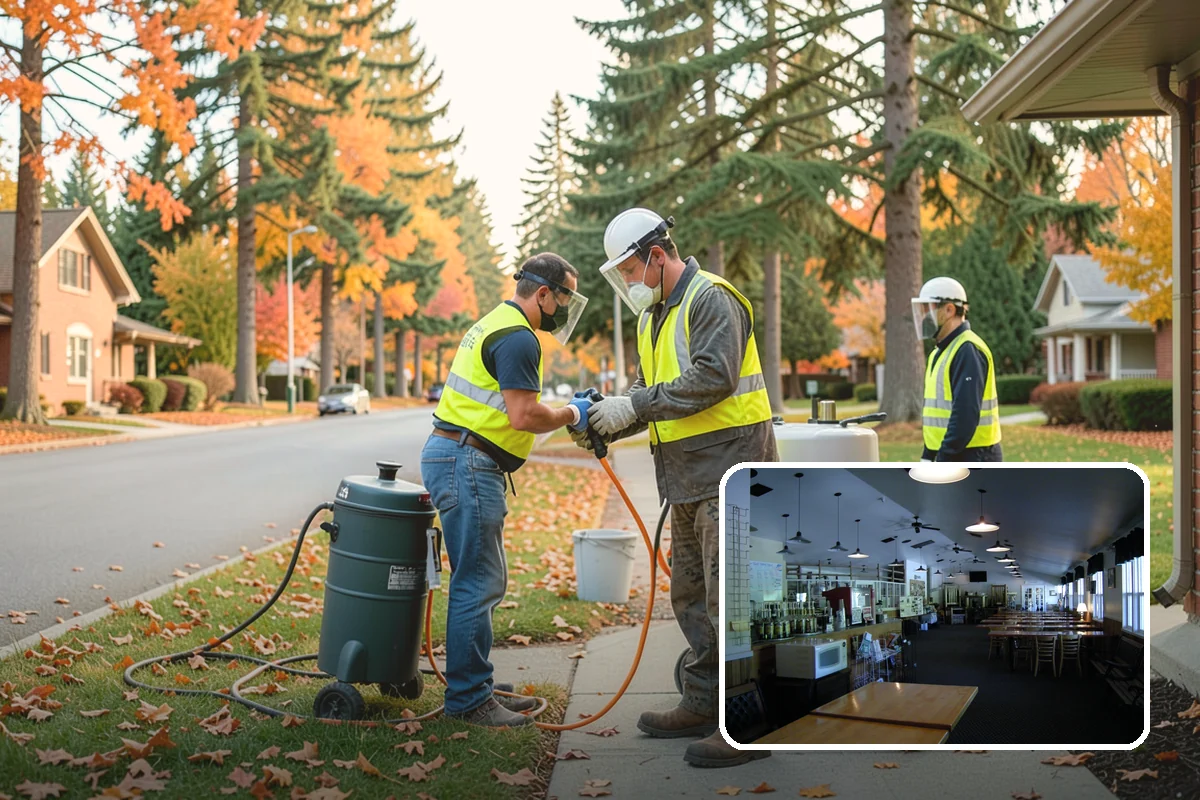 Drinking Fountain Installation in Black Diamond, King County, WA - ADA hi-lo and bottle-filler compliance for public access