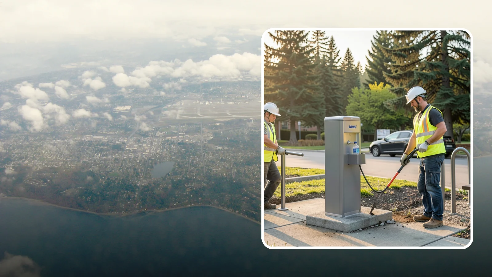 Drinking Fountain Installation in Burien, King County, WA - We install ADA-accessible drinking fountains with bottle fillers and, where needed, freeze protection.