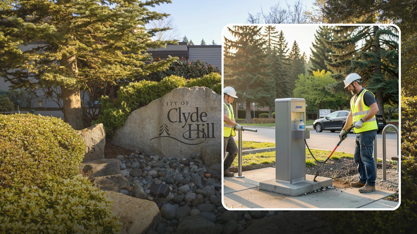 Drinking Fountain Installation in Clyde Hill, King County, WA - We install ADA-accessible drinking fountains with bottle fillers and, where needed, freeze protection.