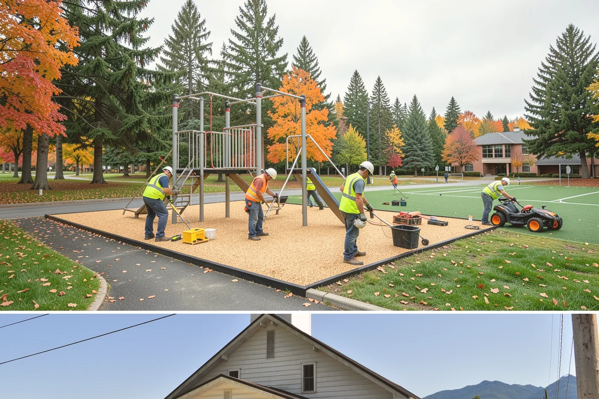 Drinking Fountain Installation in Concrete, Skagit County, WA - Supply-line and pad work is best performed in drier months, and freeze-protection details are prioritized before the winter...