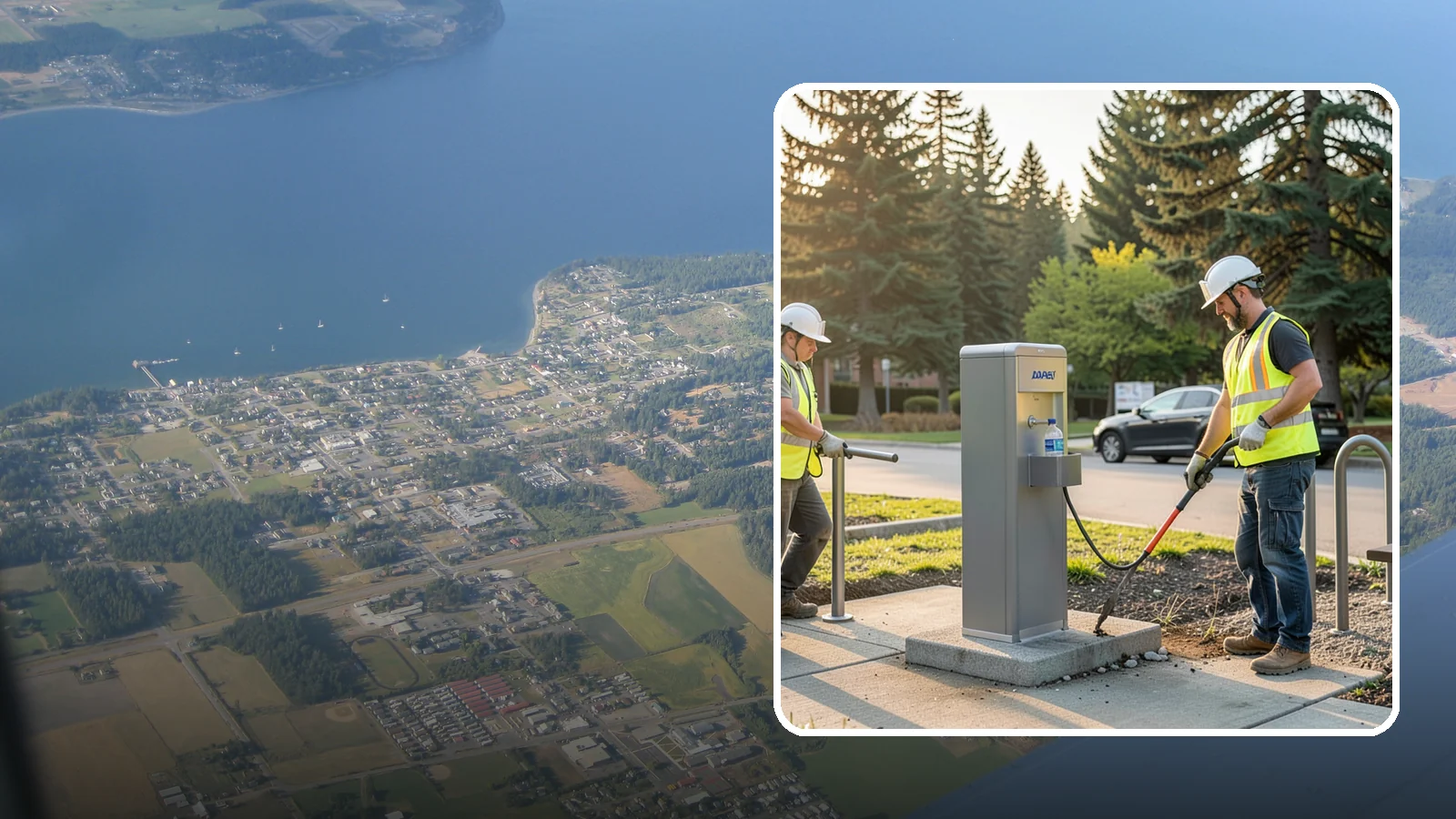Drinking Fountain Installation in Coupeville, Island County, WA - We install ADA-accessible drinking fountains with bottle fillers and, where needed, freeze protection.