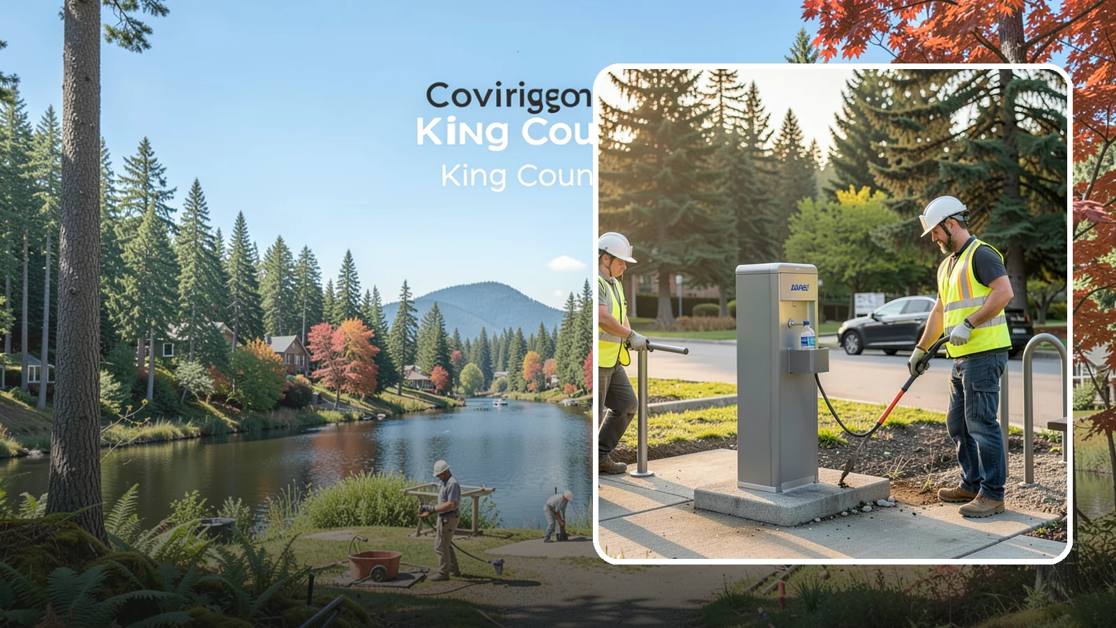 Drinking Fountain Installation in Covington, King County, WA - We install ADA-accessible drinking fountains with bottle fillers and, where needed, freeze protection.