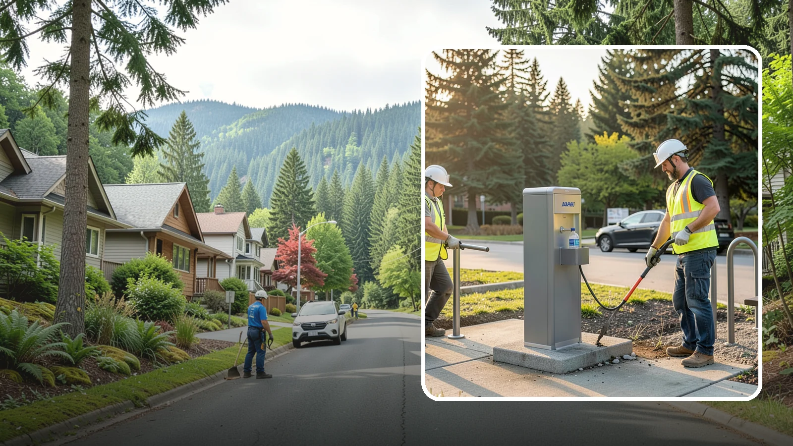 Drinking Fountain Installation in Darrington, Snohomish County, WA - We install ADA-accessible drinking fountains with bottle fillers and, where needed, freeze protection.