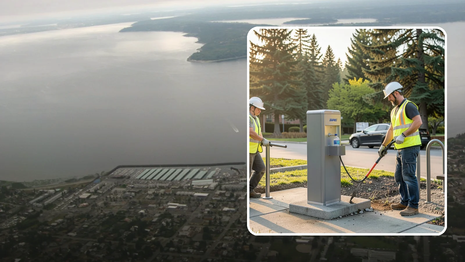 Drinking Fountain Installation in Des Moines, King County, WA - We install ADA-accessible drinking fountains with bottle fillers and, where needed, freeze protection.