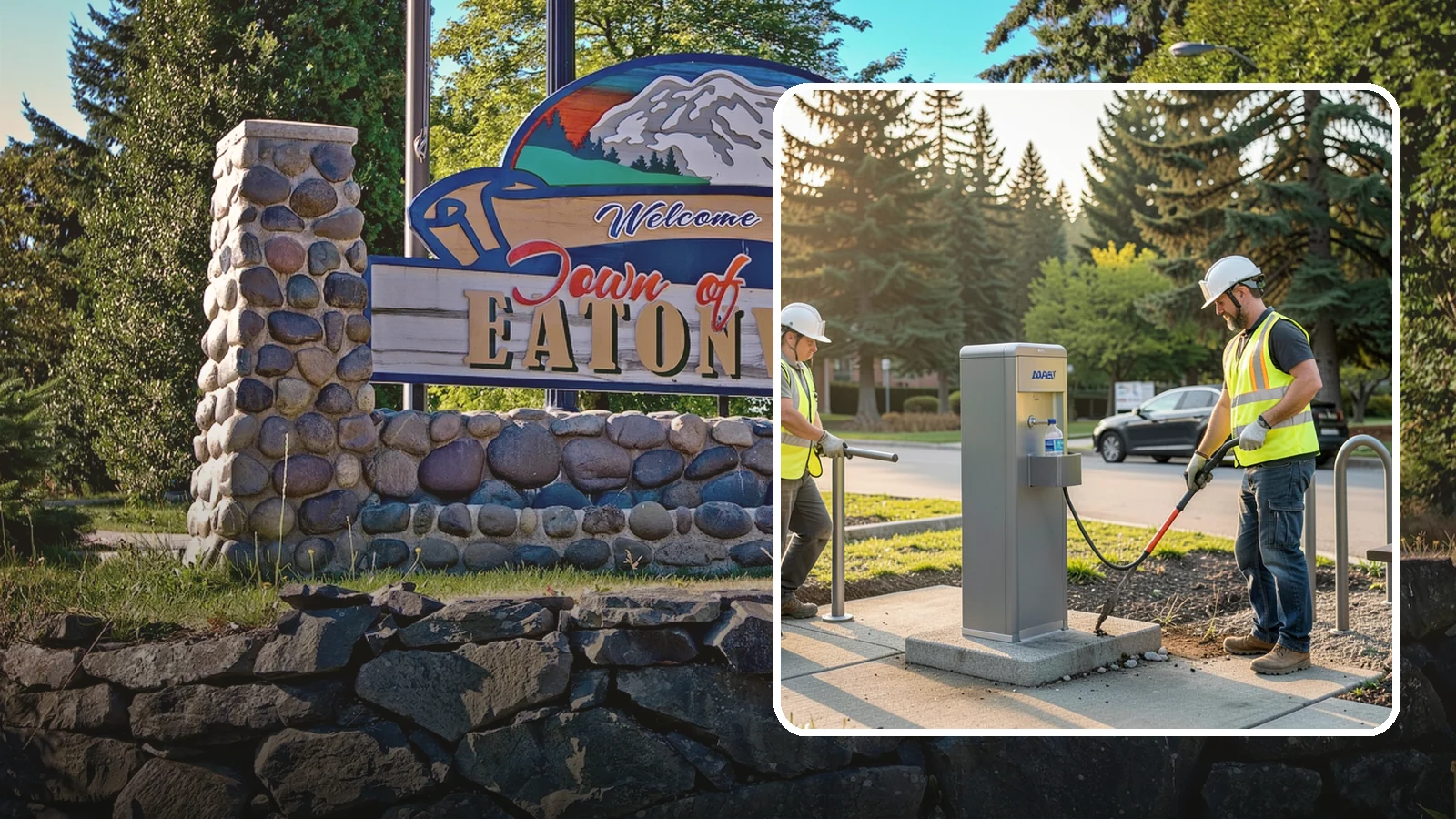 Drinking Fountain Installation in Eatonville, Pierce County, WA - We install ADA-accessible drinking fountains with bottle fillers and, where needed, freeze protection.