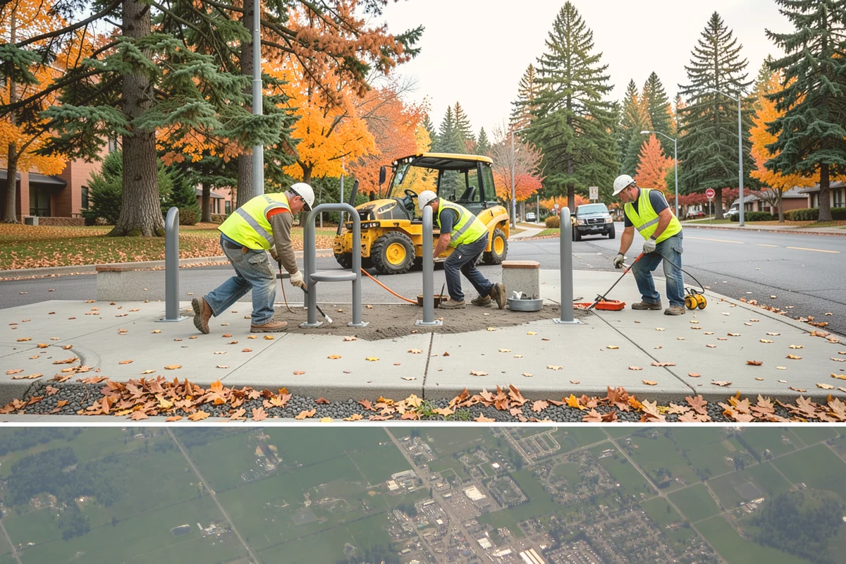 Drinking Fountain Installation in Enumclaw, King County, WA - Supply-line and pad work is best performed in drier months, and freeze-protection details are prioritized before the winter...