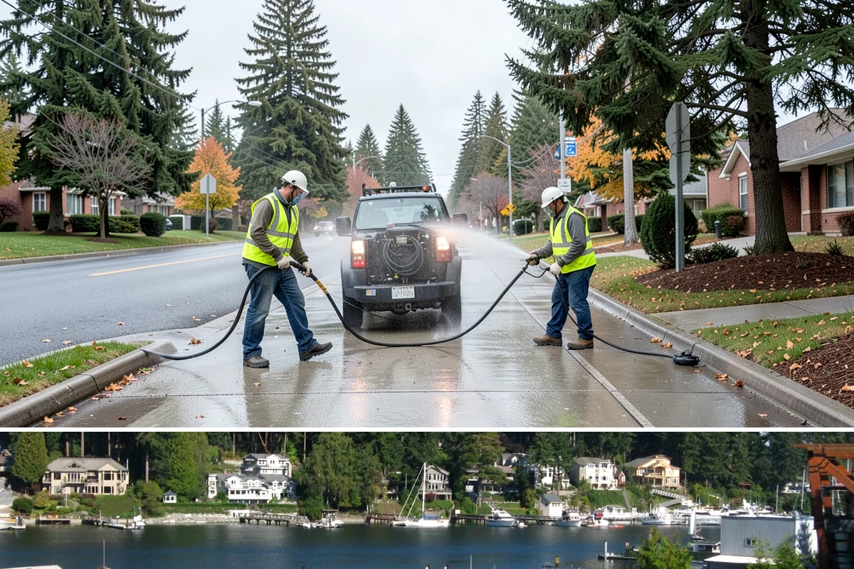 Drinking Fountain Installation in Gig Harbor, Pierce County, WA - Supply-line and pad work is best performed in drier months, and freeze-protection details are prioritized before the winter...